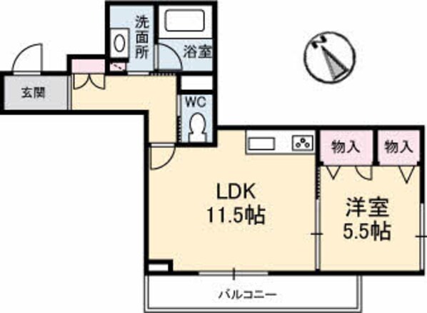 ベレオ枝松の物件間取画像